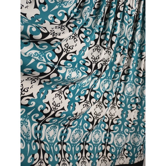 Trulli Ladies Sz 10 Sleeveless Blue Dress Floral Print Tie Waist - Picture 12 of 15